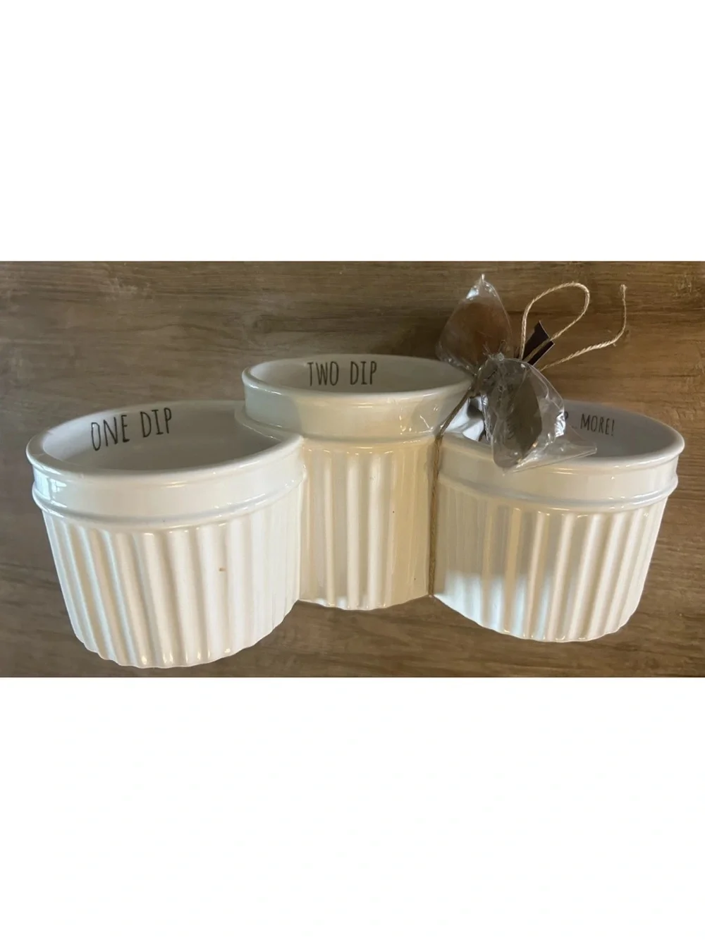 Pfaltzgraff Dip Bowls w/ Spreader White 